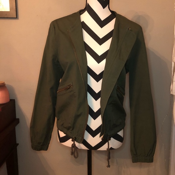 Army Green Bomber Jacket - Picture 5 of 6
